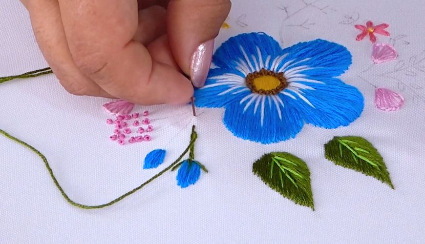 Primeros Pasos para Bordar Flores - Bordado a mano, Artes de Olga - Cursos